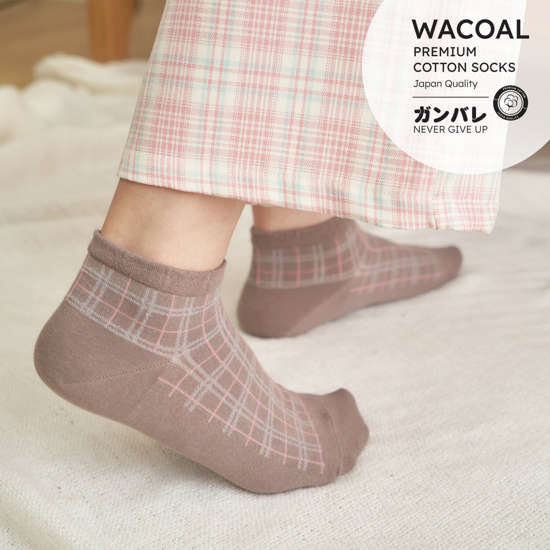 Short Socks Premium Cotton Socks Selected by Wacoal model WW110300 Ovaltine (OT)