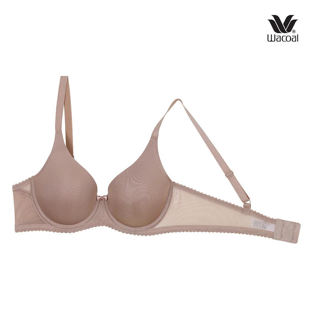 Wacoal Seamless Bra Seamless bra, smooth and smooth, add 15 mm. sponge, model WB5A86, ovaltine color (OT).
