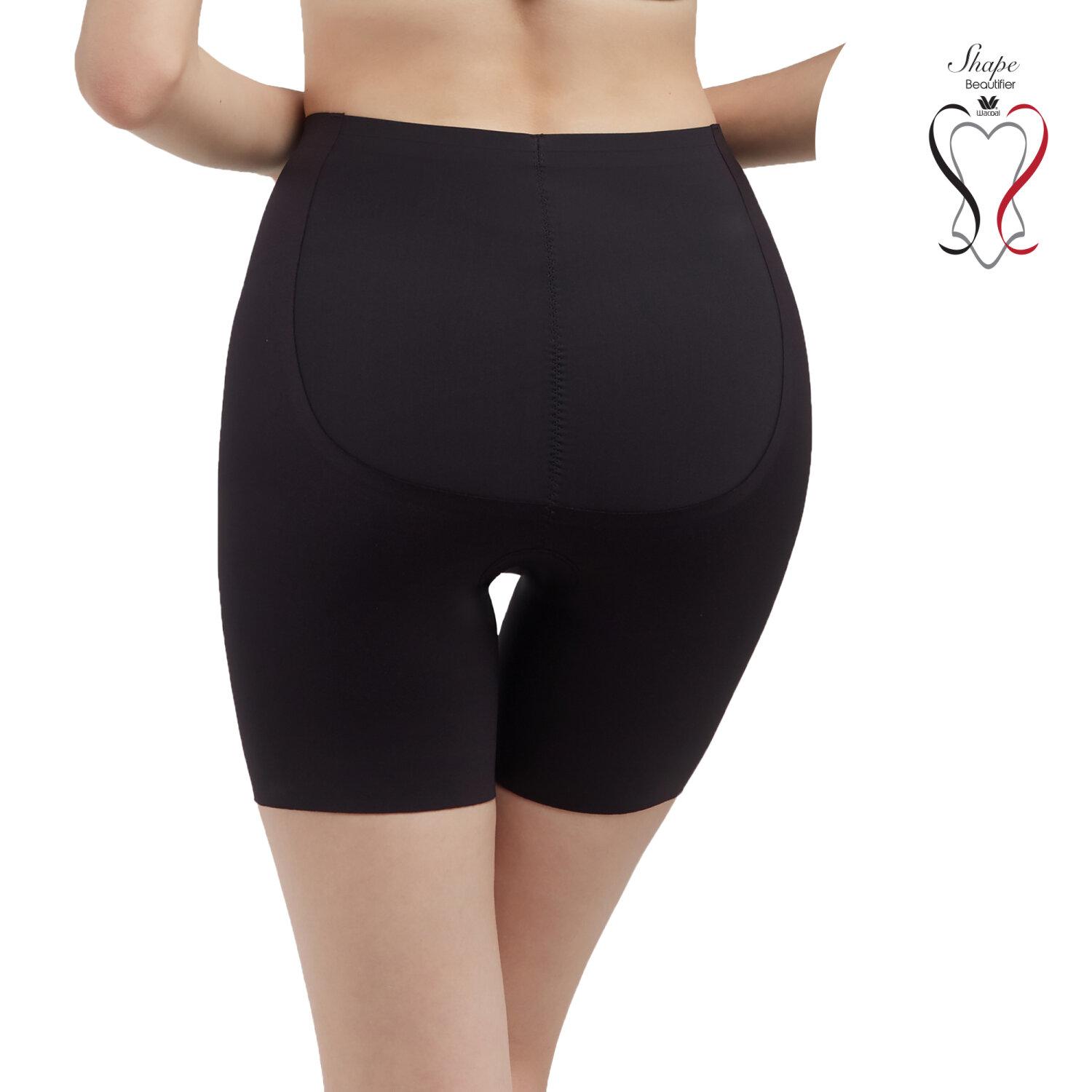 Wacoal Shapewear Stay กางเกงกระชับสัดส่วน แบบสเตย์ขายาวเอวปกติ รุ่น WG4126 สีดำ(BL)